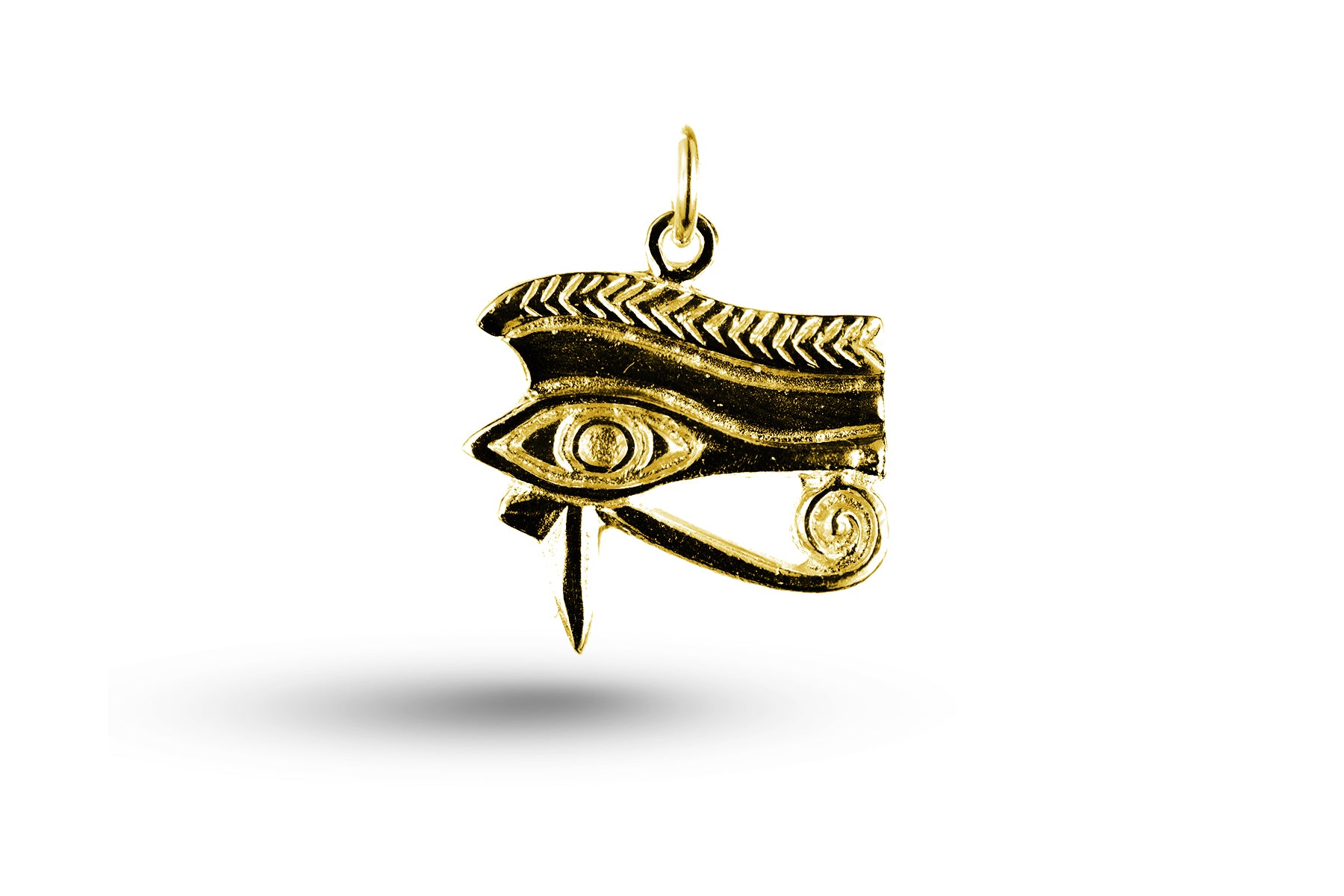 Yellow gold Eye of Horus charm.