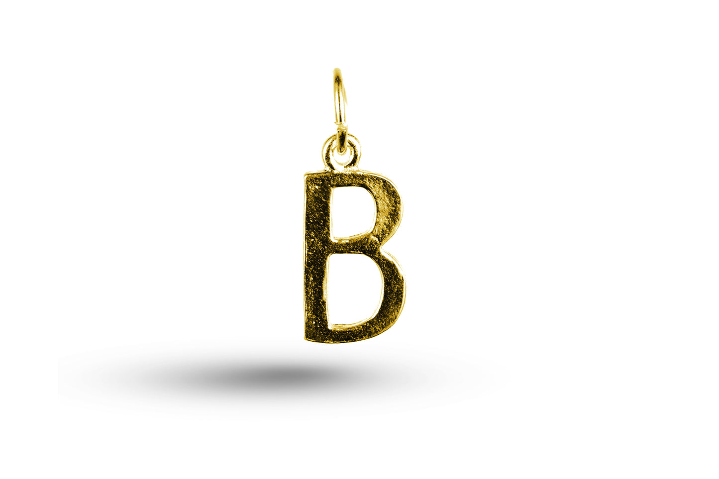 Yellow Gold Alphabet Letter B Charm