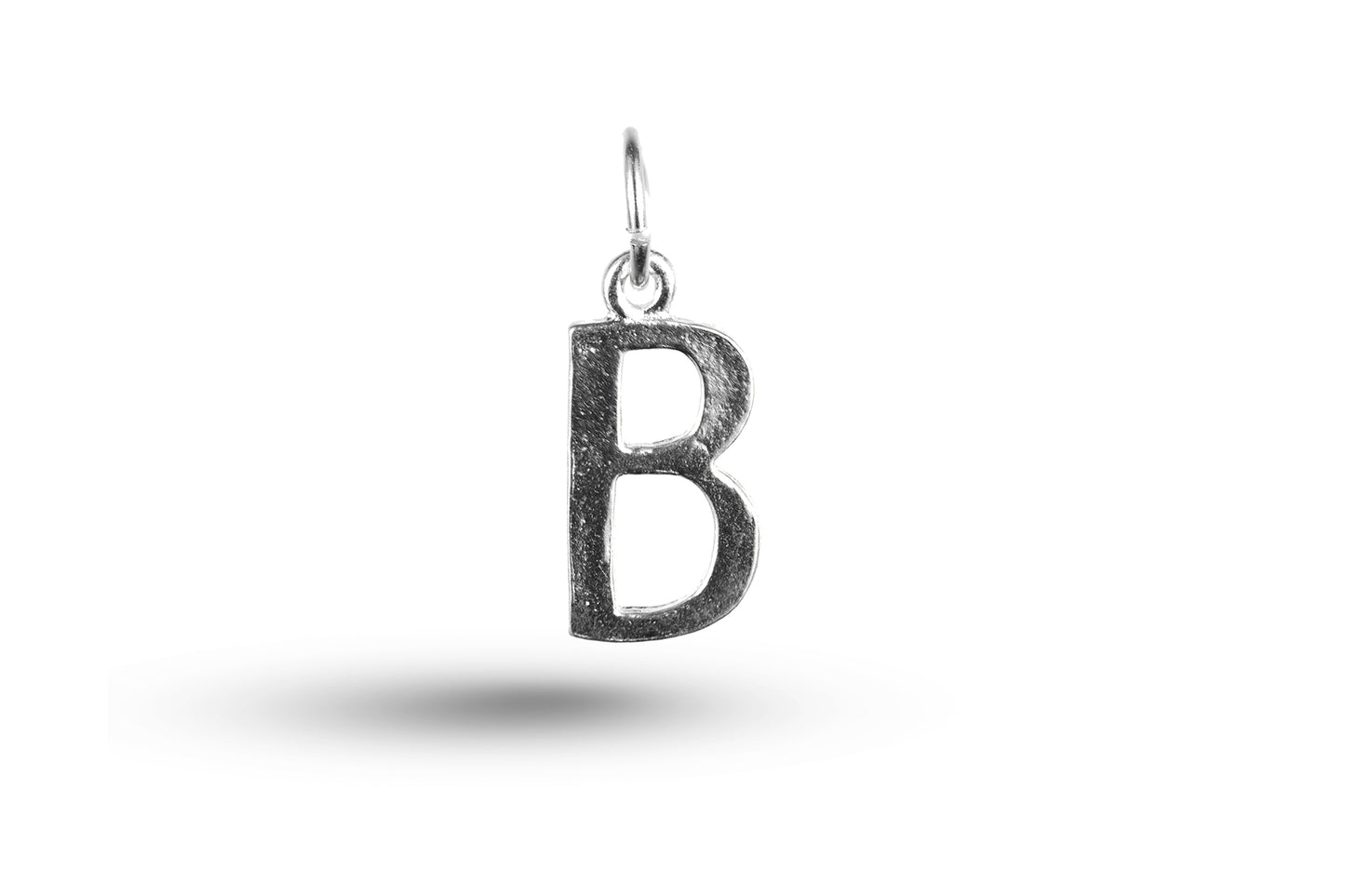 Silver Alphabet B Letter charm.