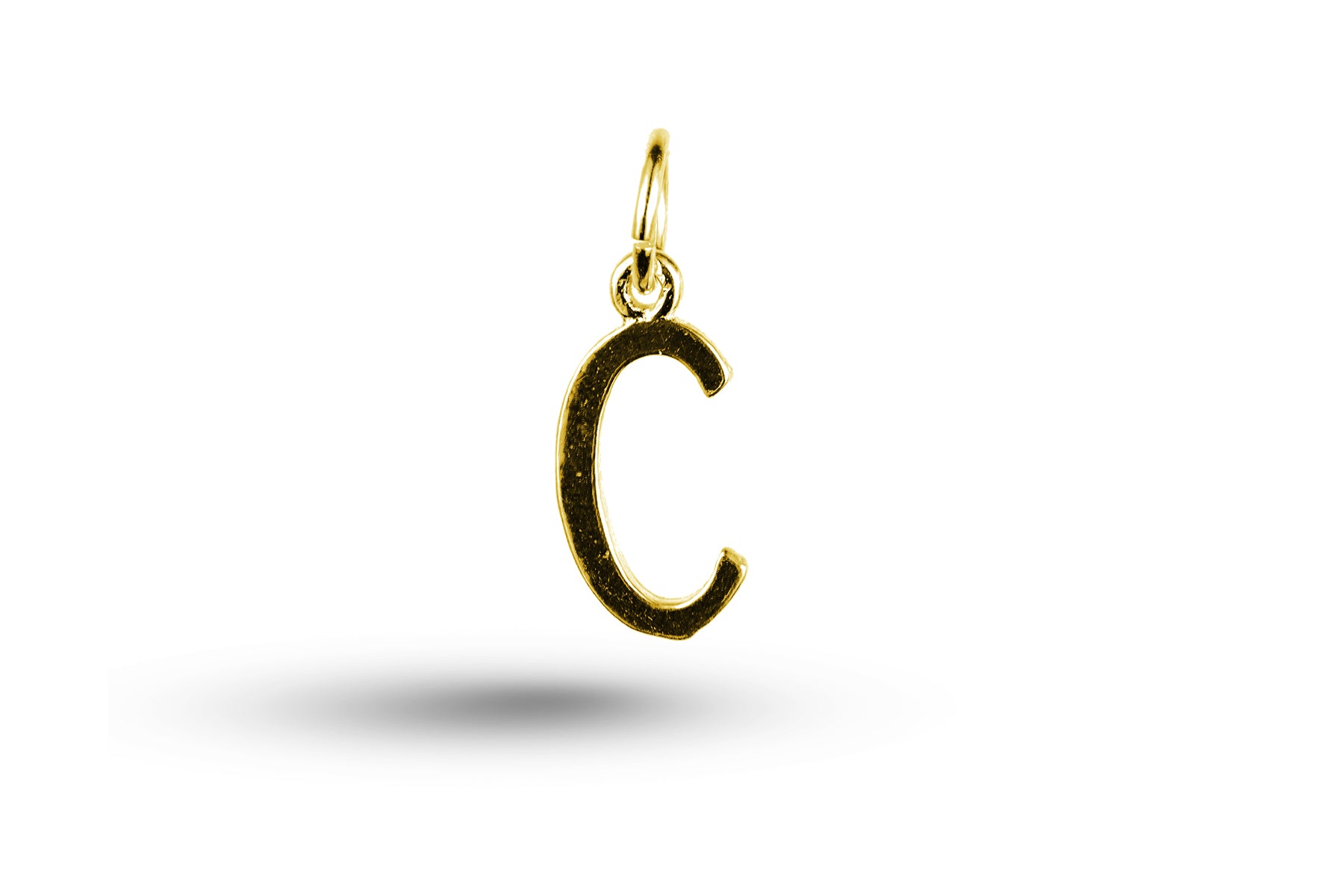 Yellow Gold Alphabet Letter C Charm