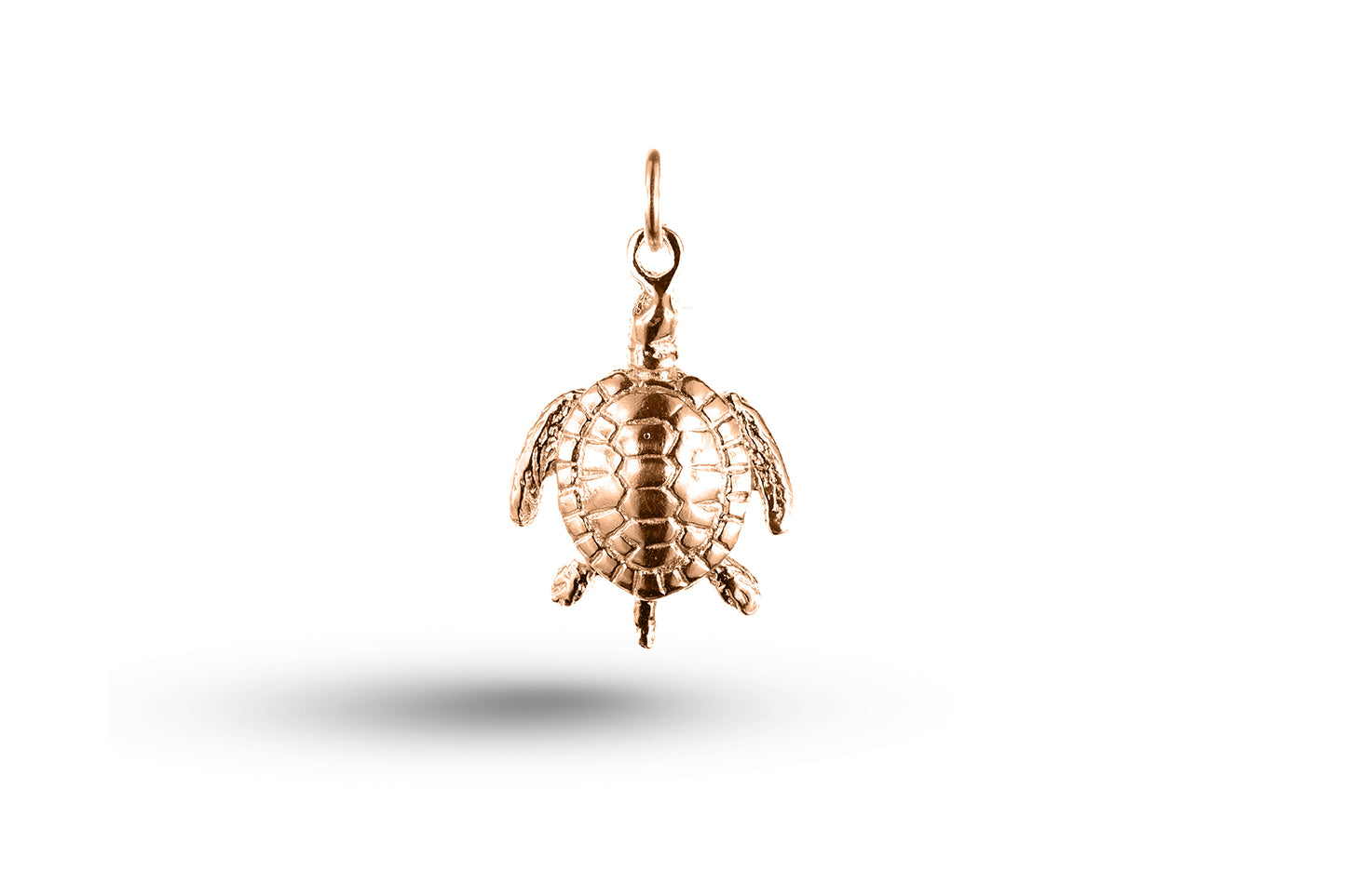 Rose gold Turtle charm.