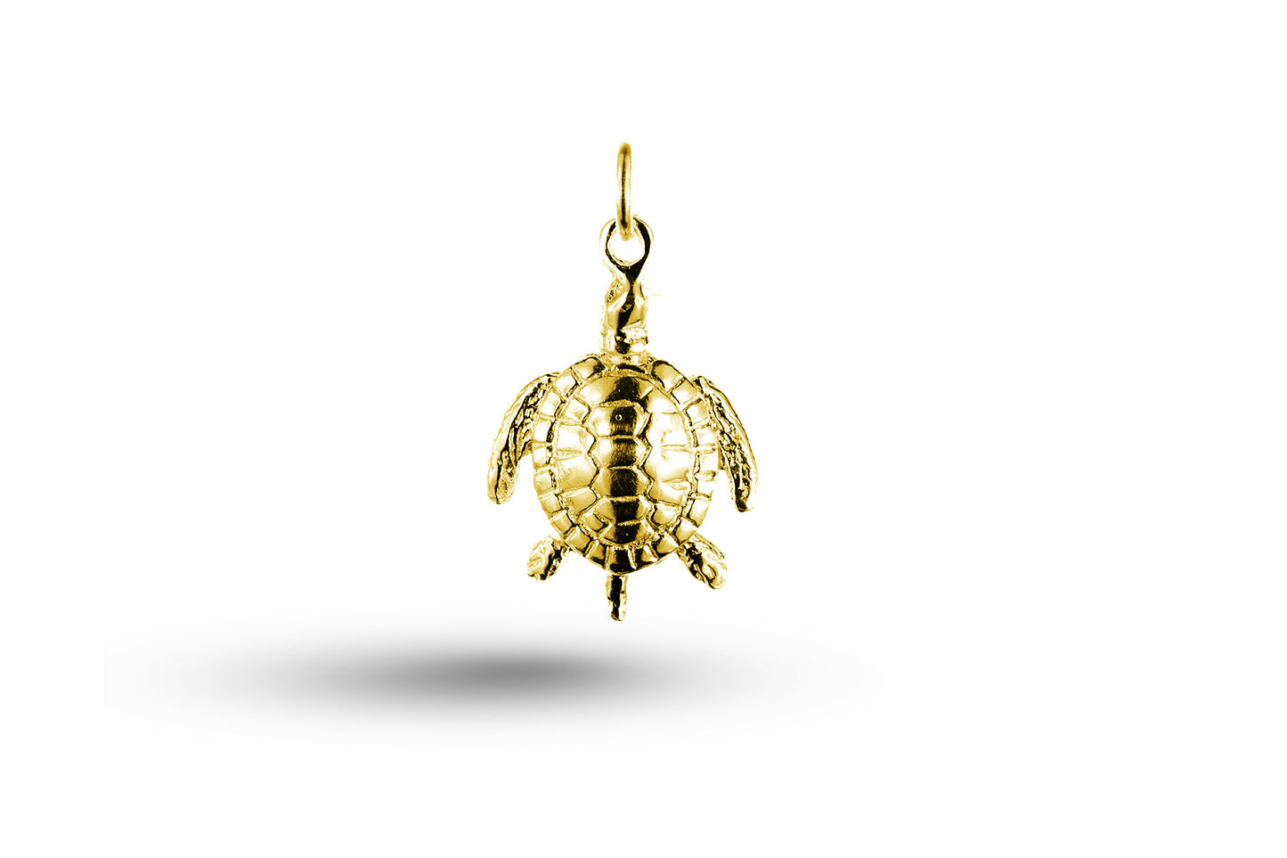 Yellow gold Turtle charm.