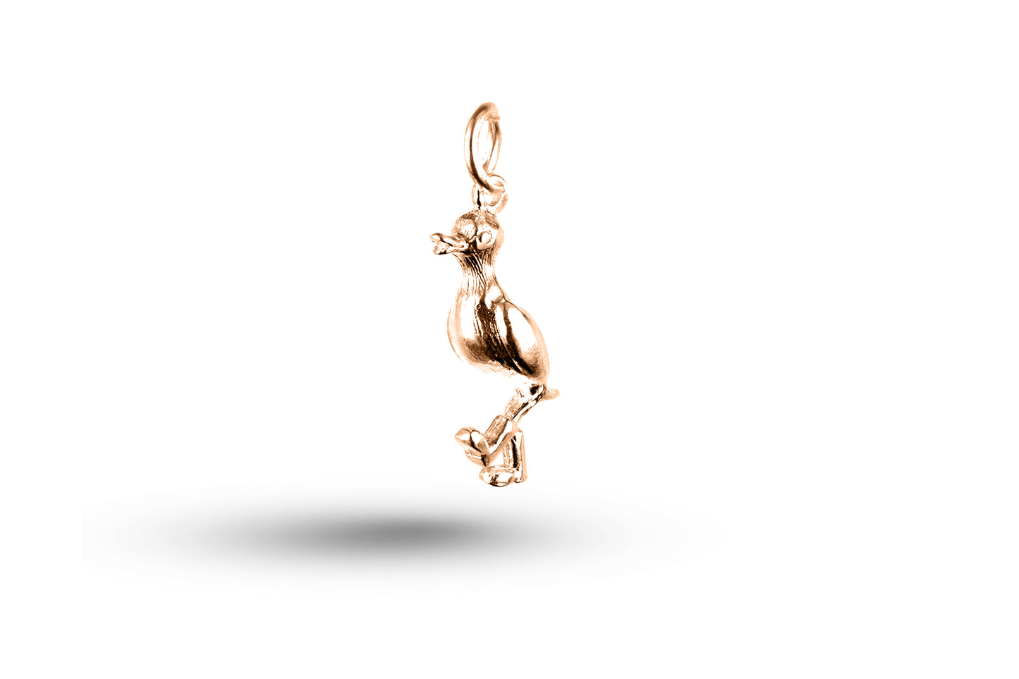 Rose gold Duck with Wellingtons charm.
