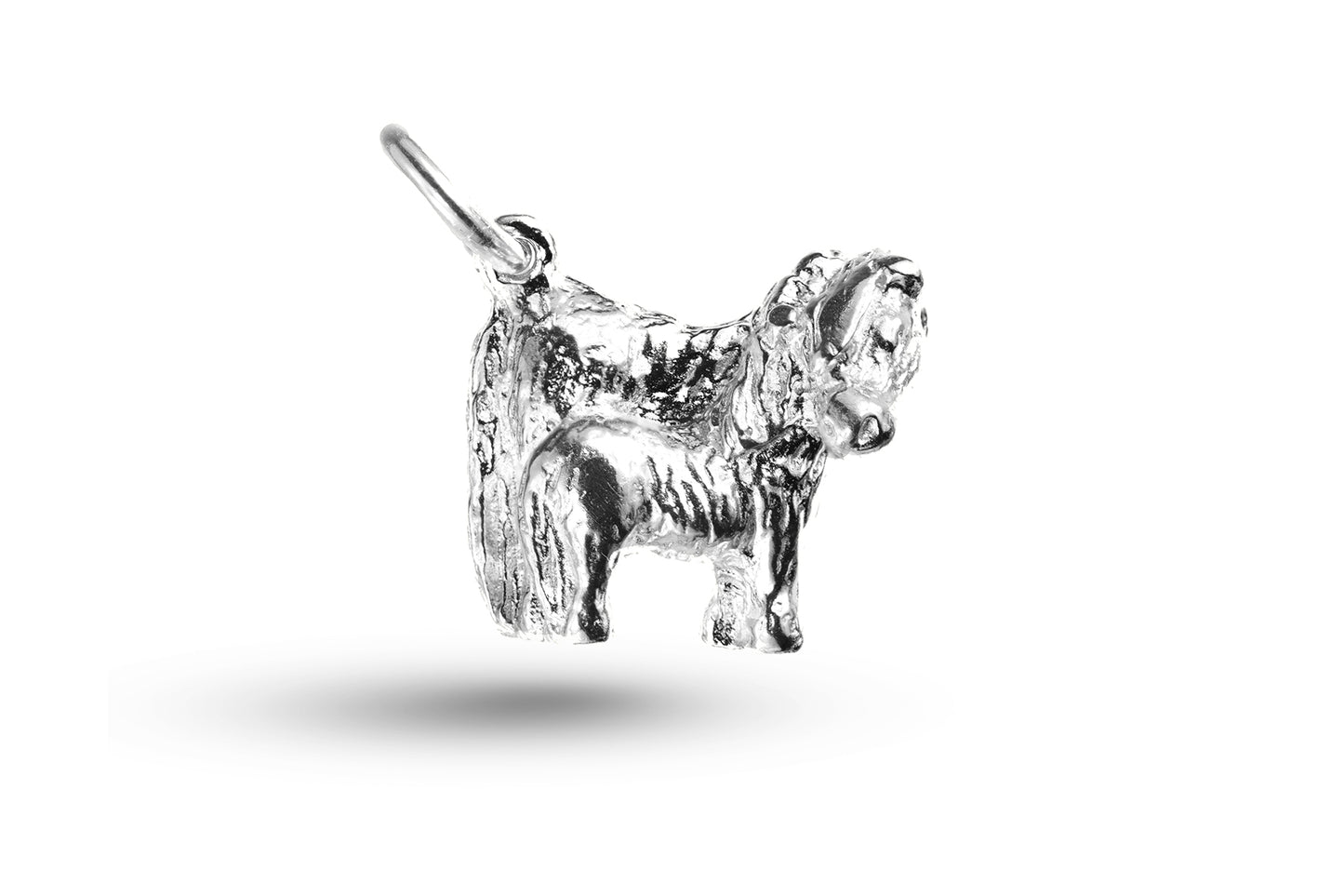 White gold Shetland Ponies charm.