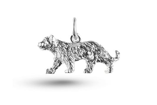 White gold Puma charm.