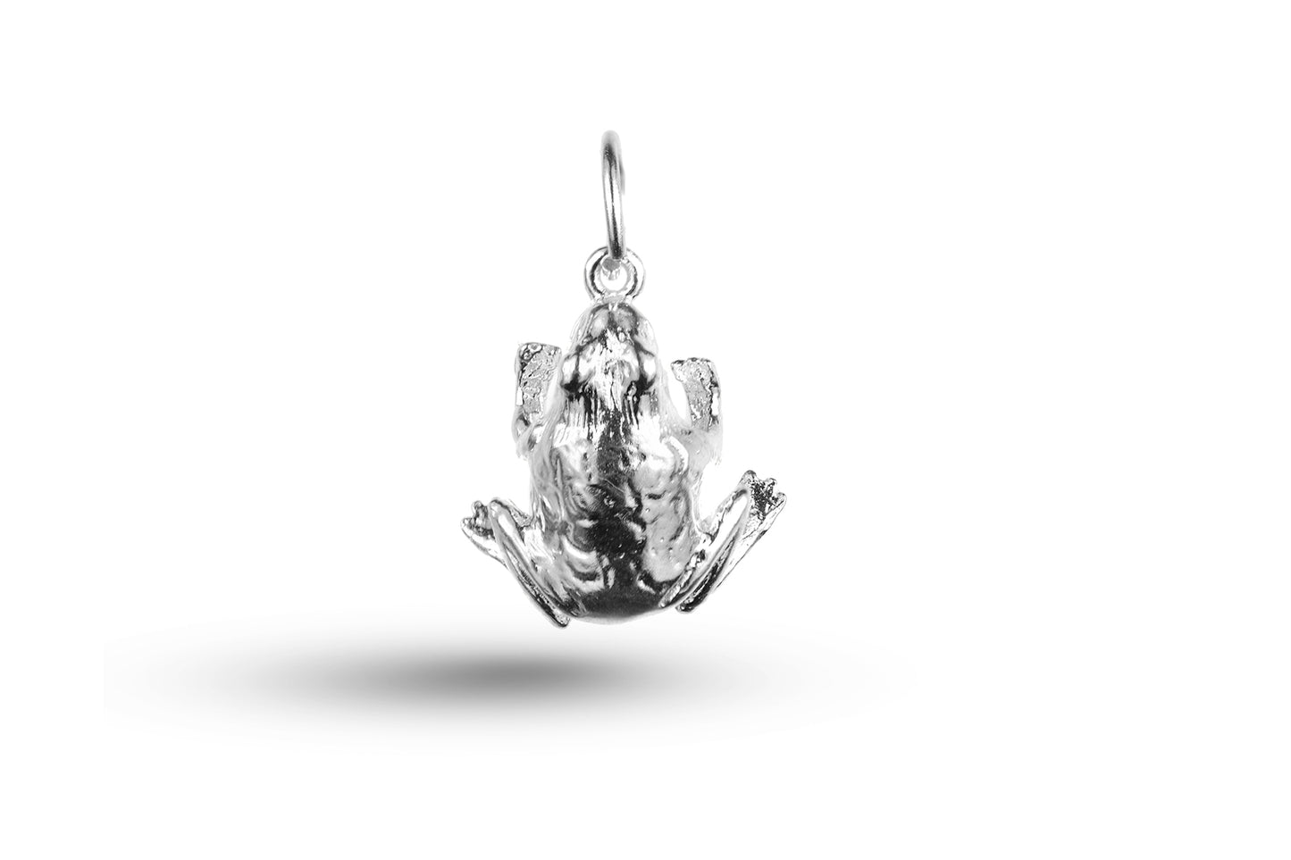 White gold Leaping Frog charm.