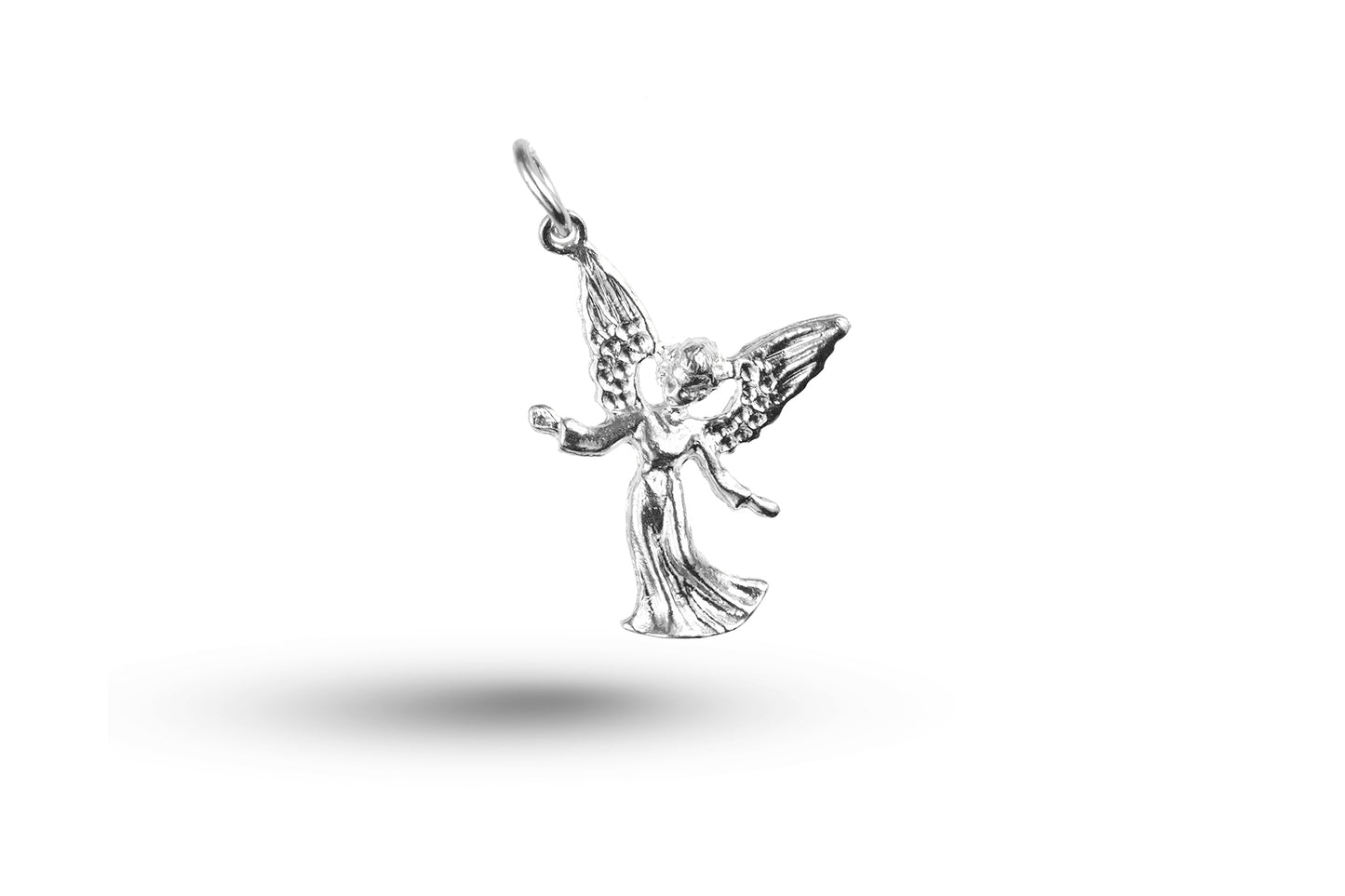 White gold Guardian Angel charm.