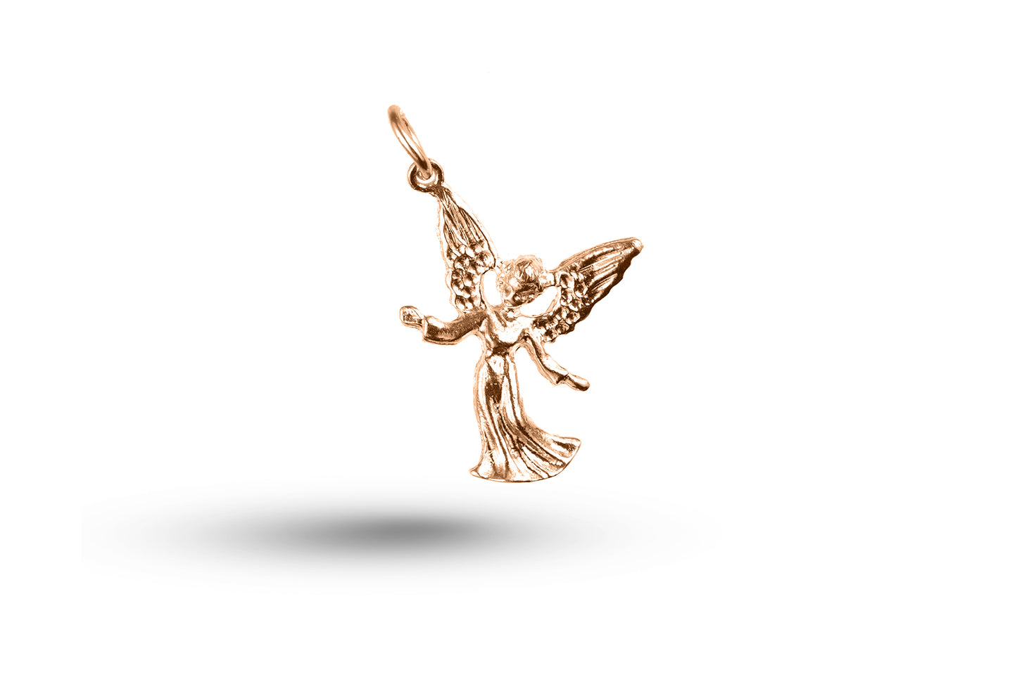 Rose gold Guardian Angel charm.