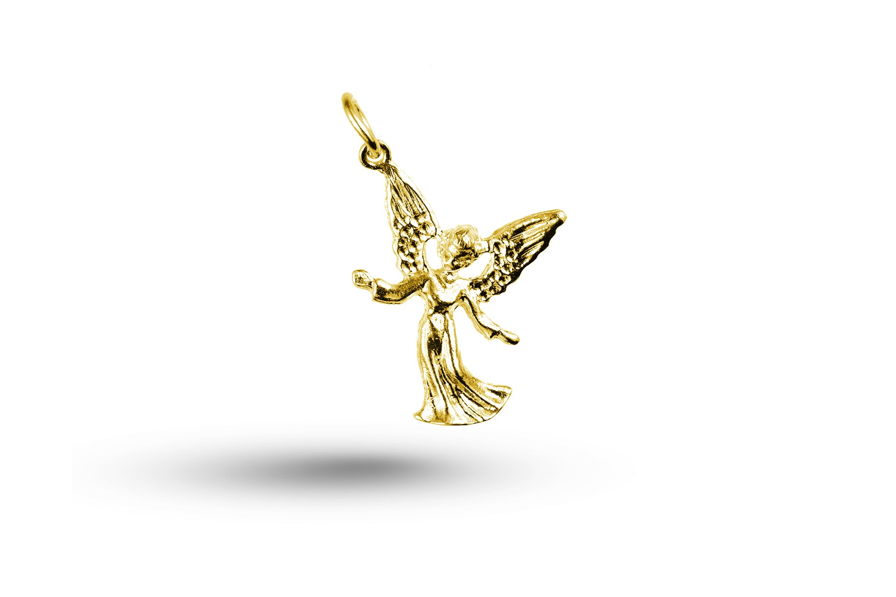 Yellow gold Guardian Angel charm.