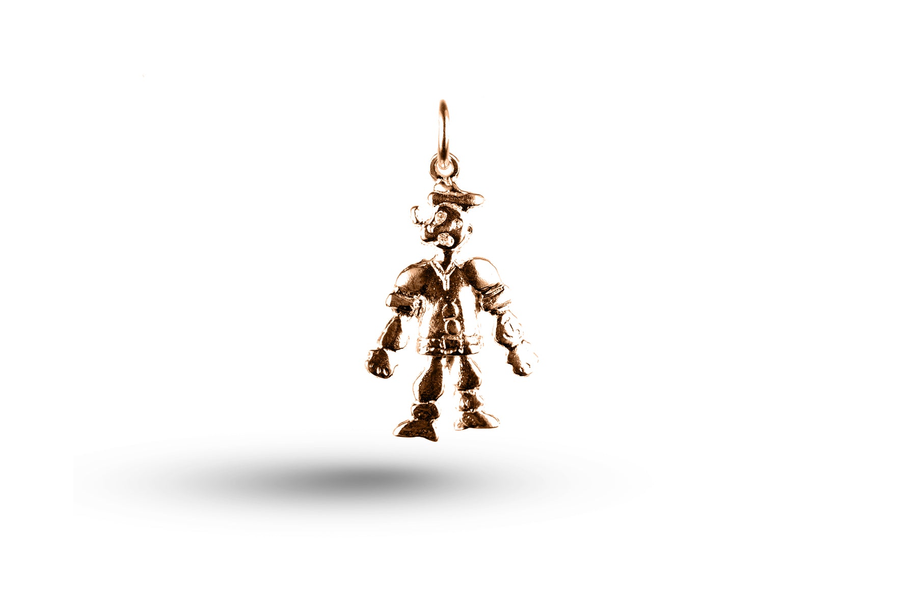 Rose gold Popeye charm.