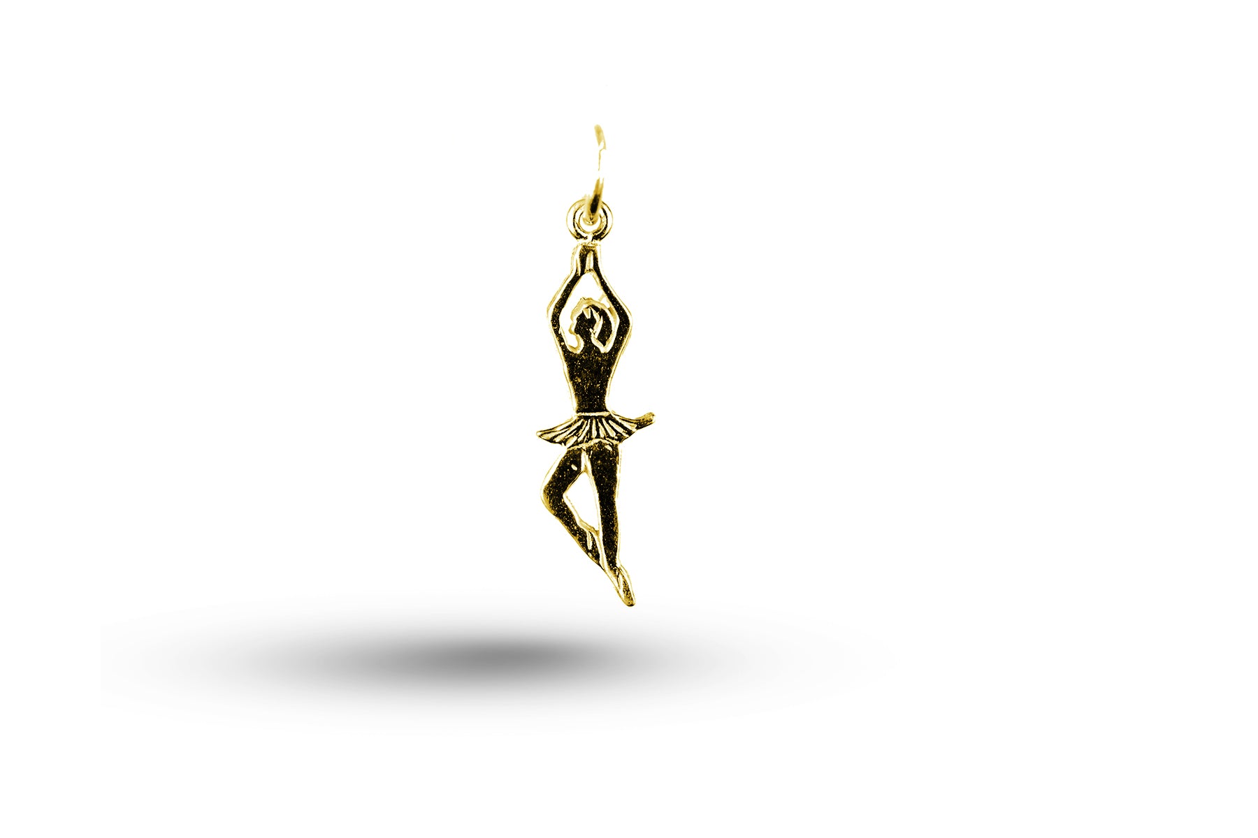 Yellow gold Simple Ballet Dancer charm.