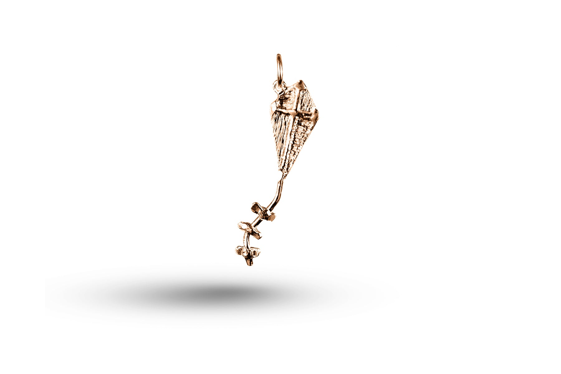 Rose gold Kite charm.