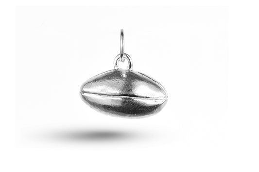 White gold Rugby Ball charm.