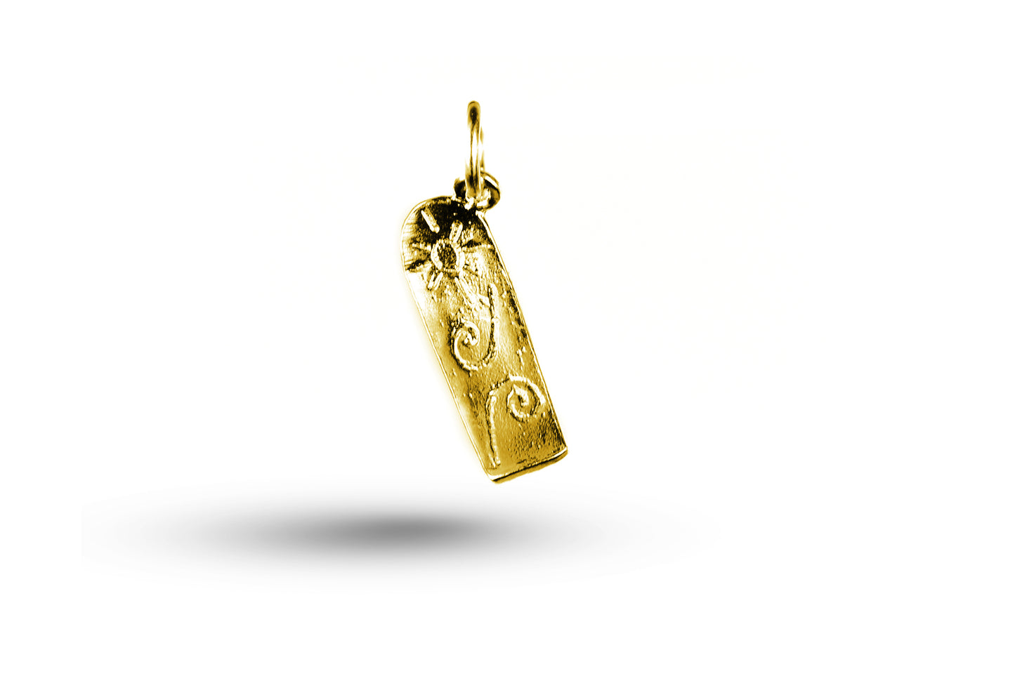 Yellow gold Surfboard charm.