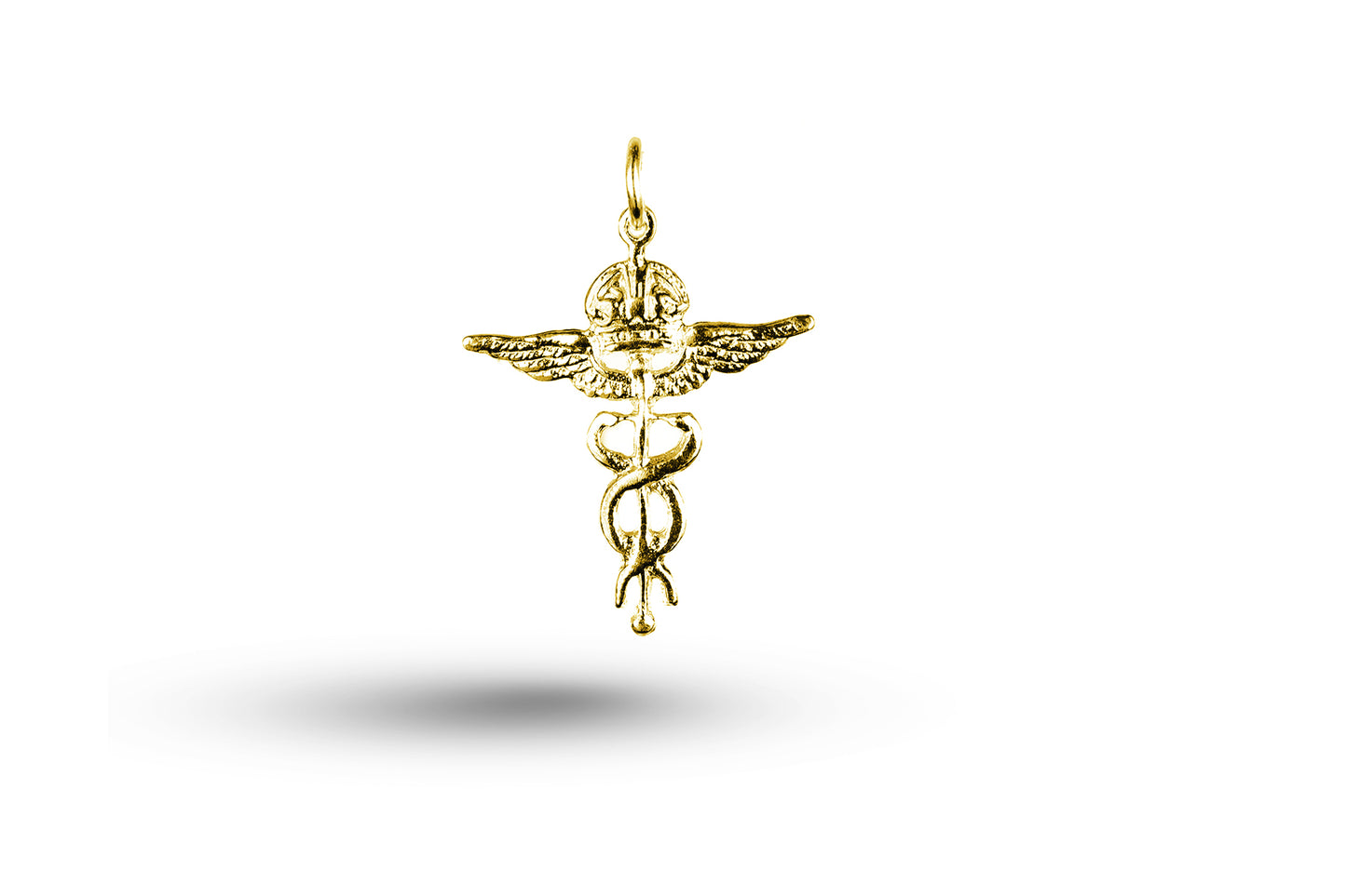 Yellow gold Medical Emblem charm.