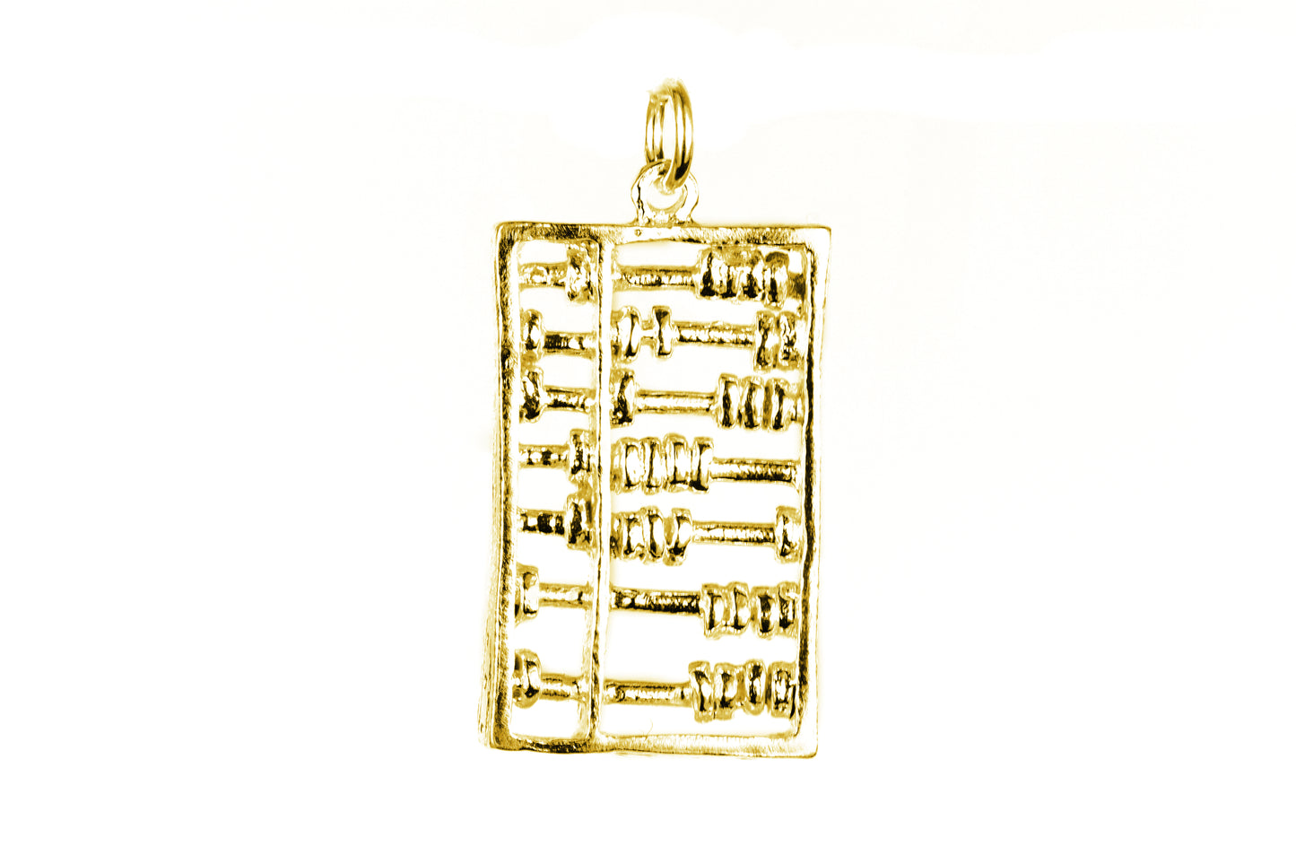 Luxury yellow gold abacus charm. 