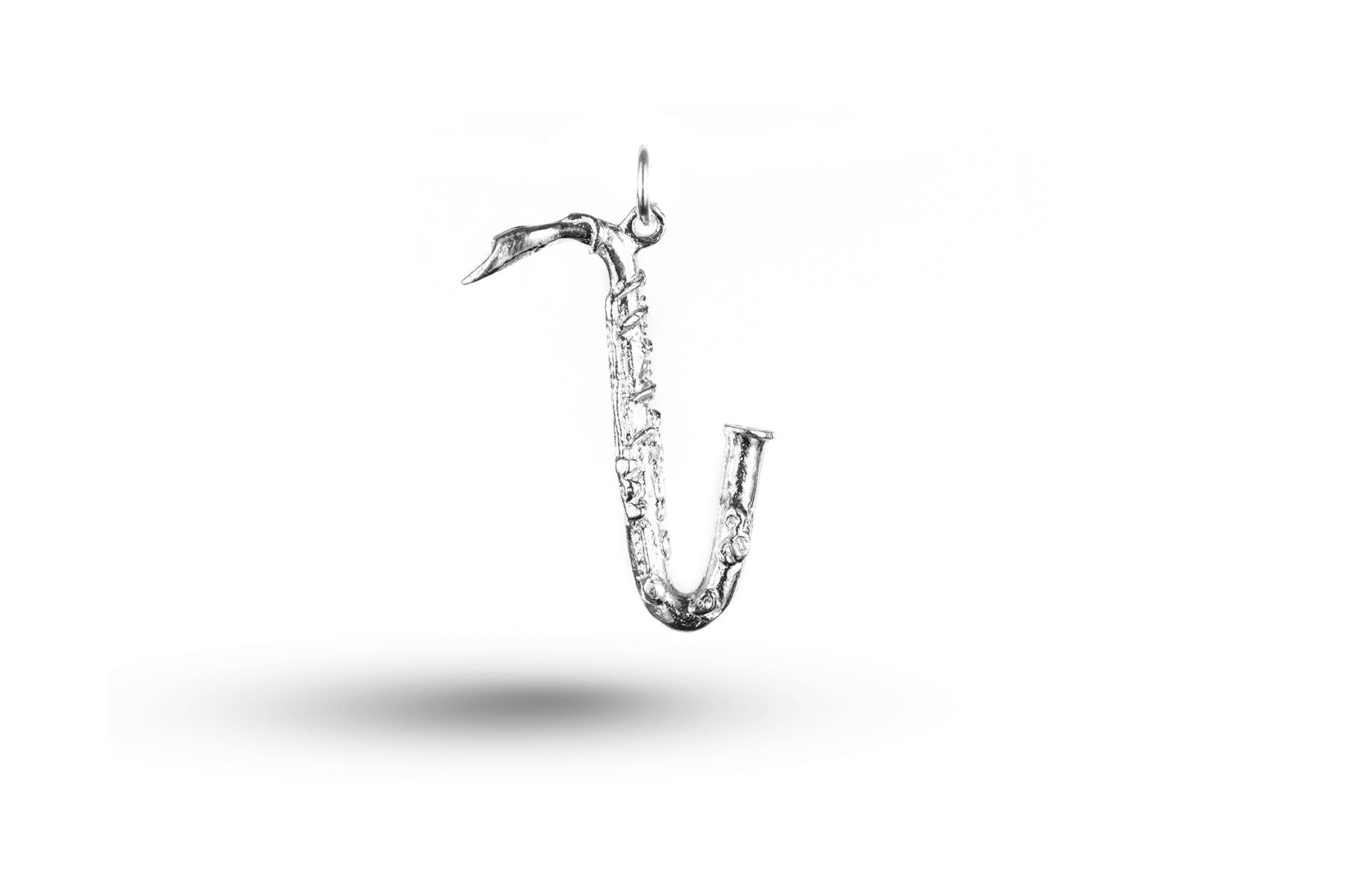 White gold Saxophone charm.