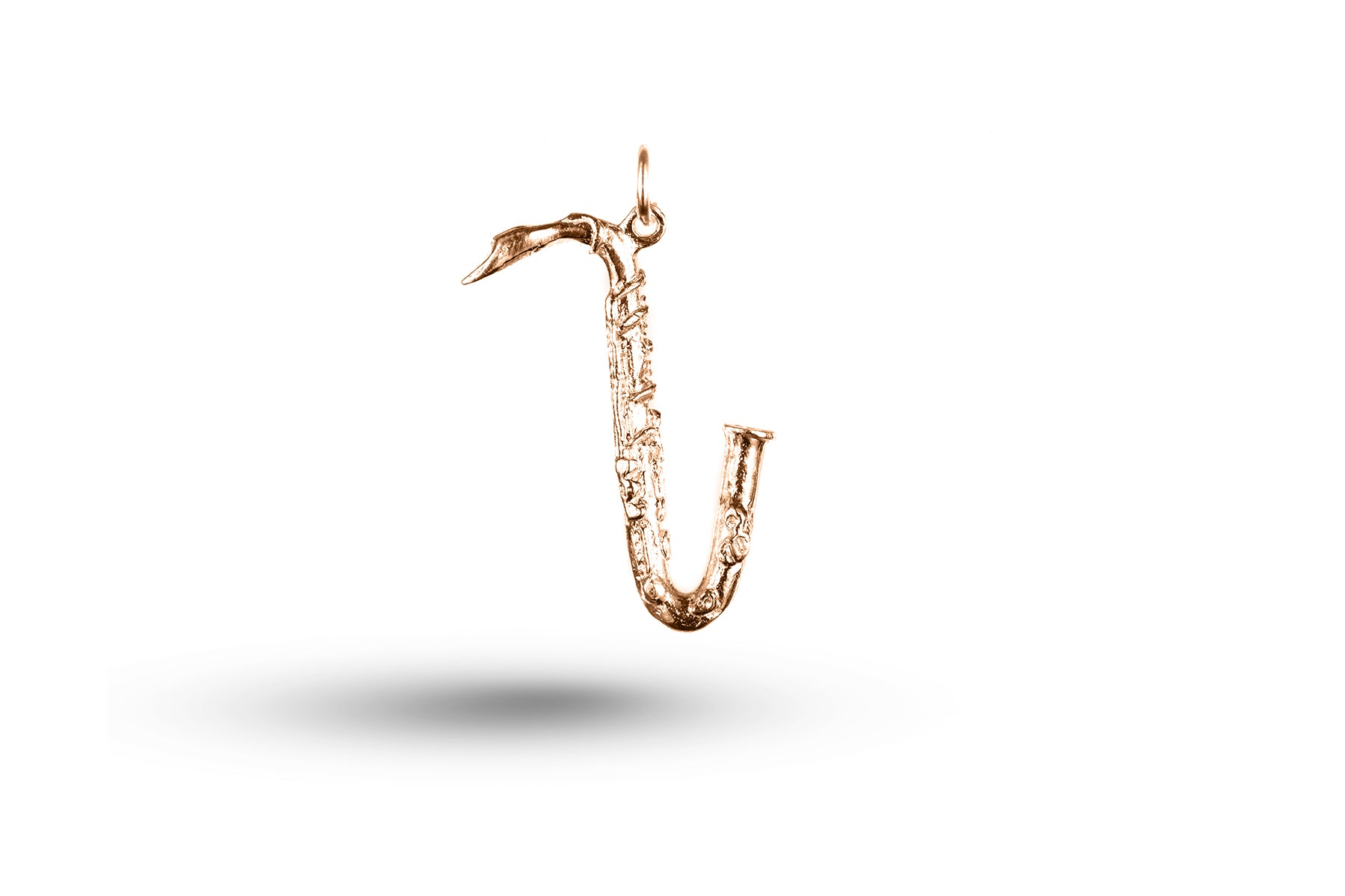 Rose gold Saxophone charm.
