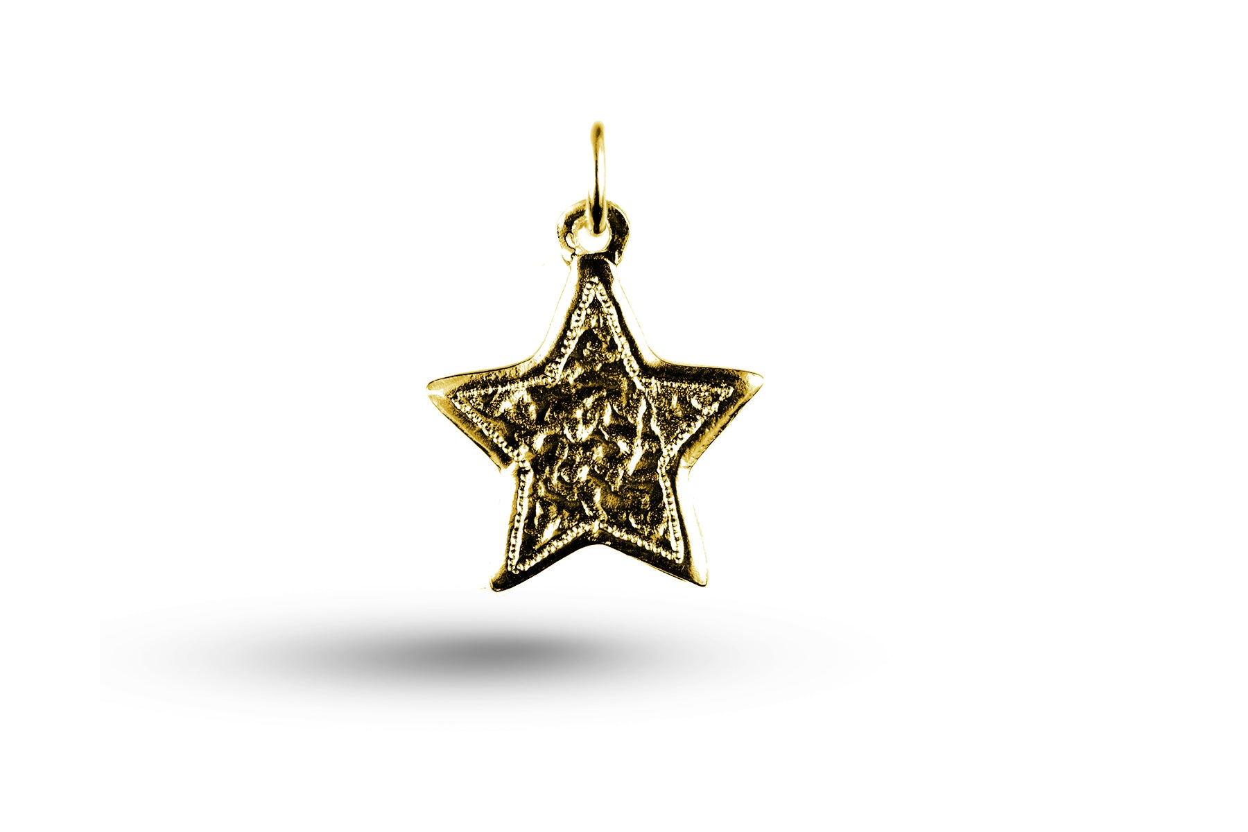 Yellow gold Speckled Star charm.