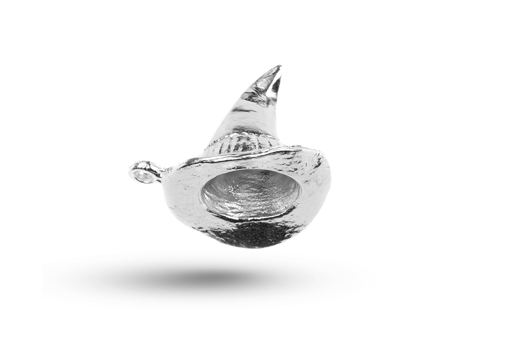 White gold Witches Hat charm.