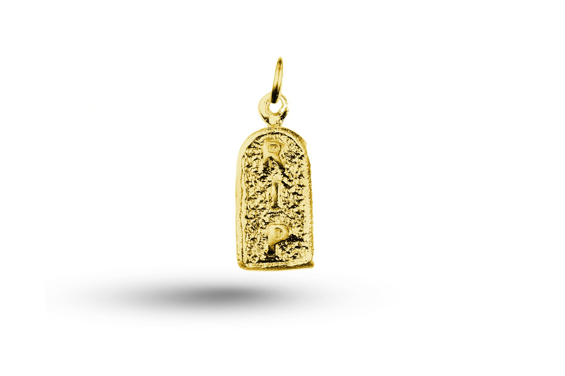 Yellow gold Tombstone charm.