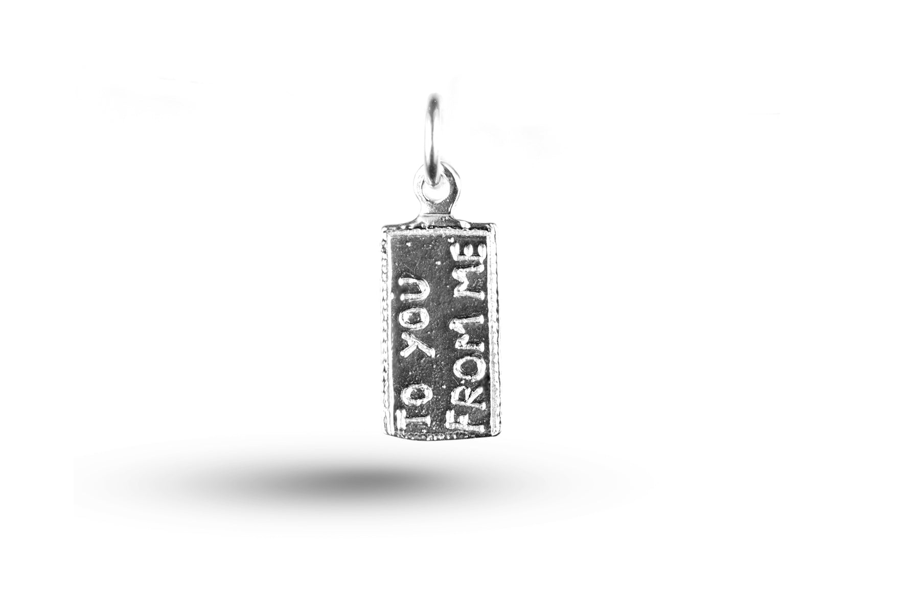 White gold To You From Me charm.