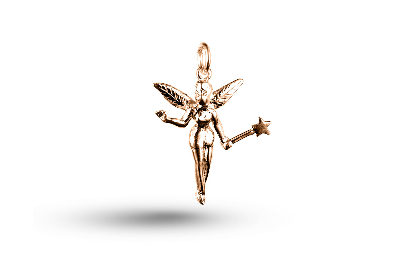 Rose gold Fairy with Wand charm.
