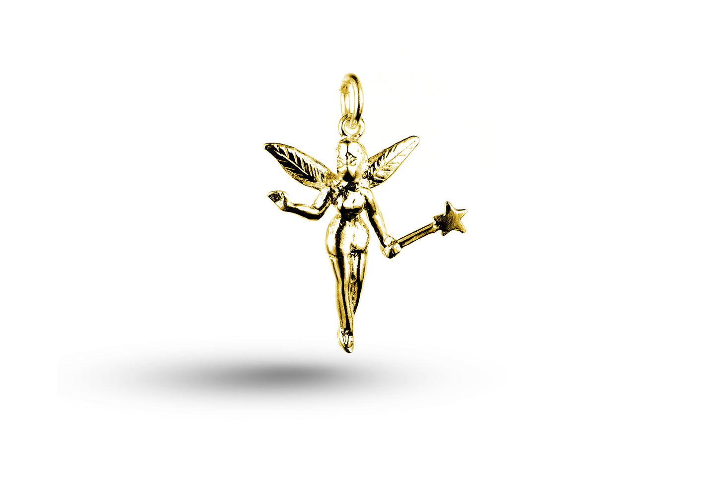 Yellow gold Fairy with Wand charm.