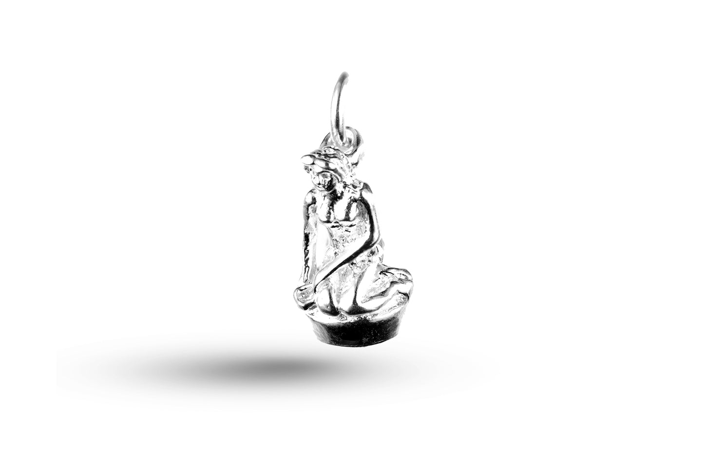 White gold Little Mermaid charm.