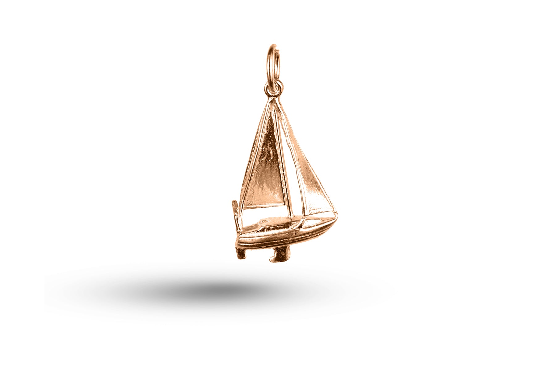 Rose gold Yacht charm.