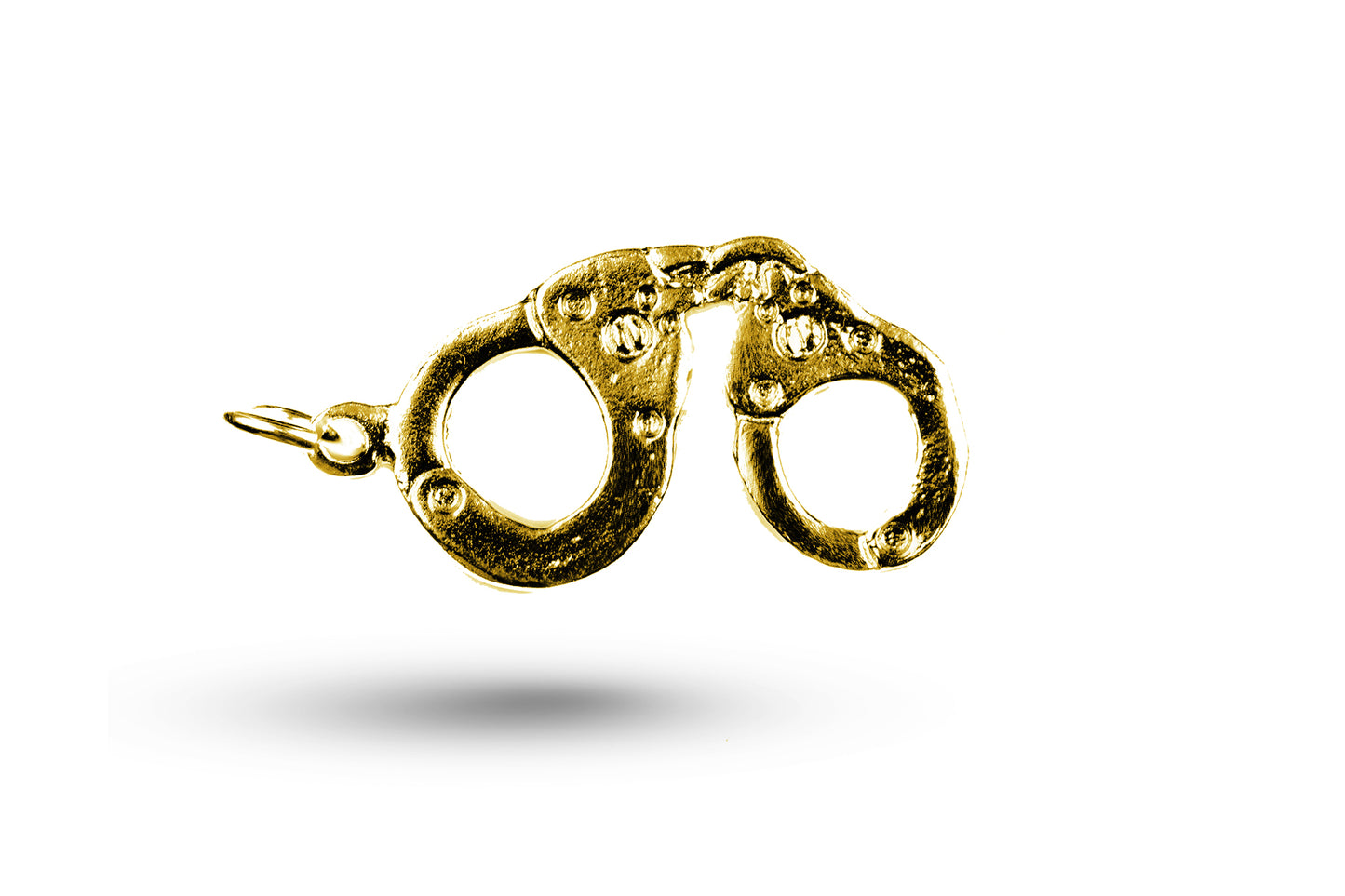 Yellow gold Handcuffs charm.