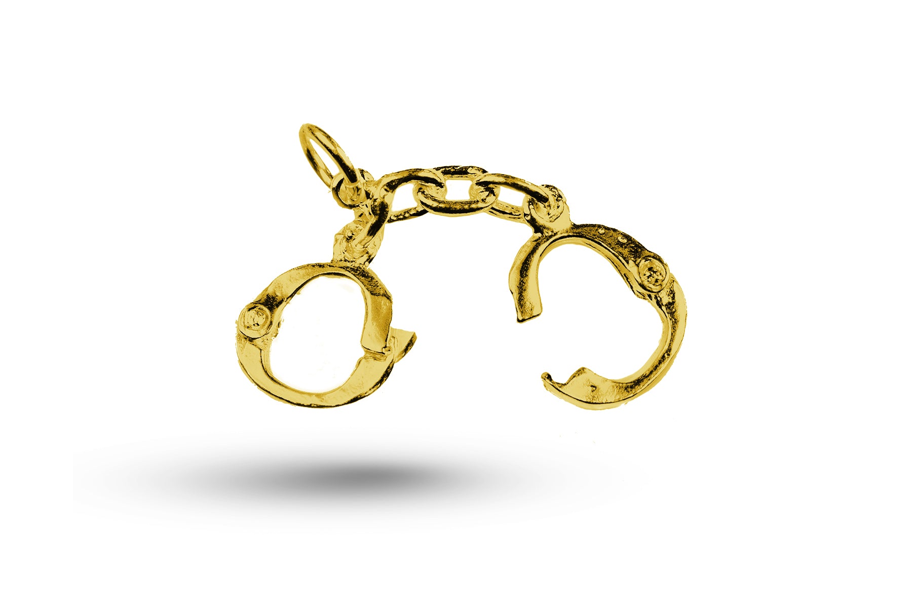 Yellow gold Handcuffs and Keys charm.