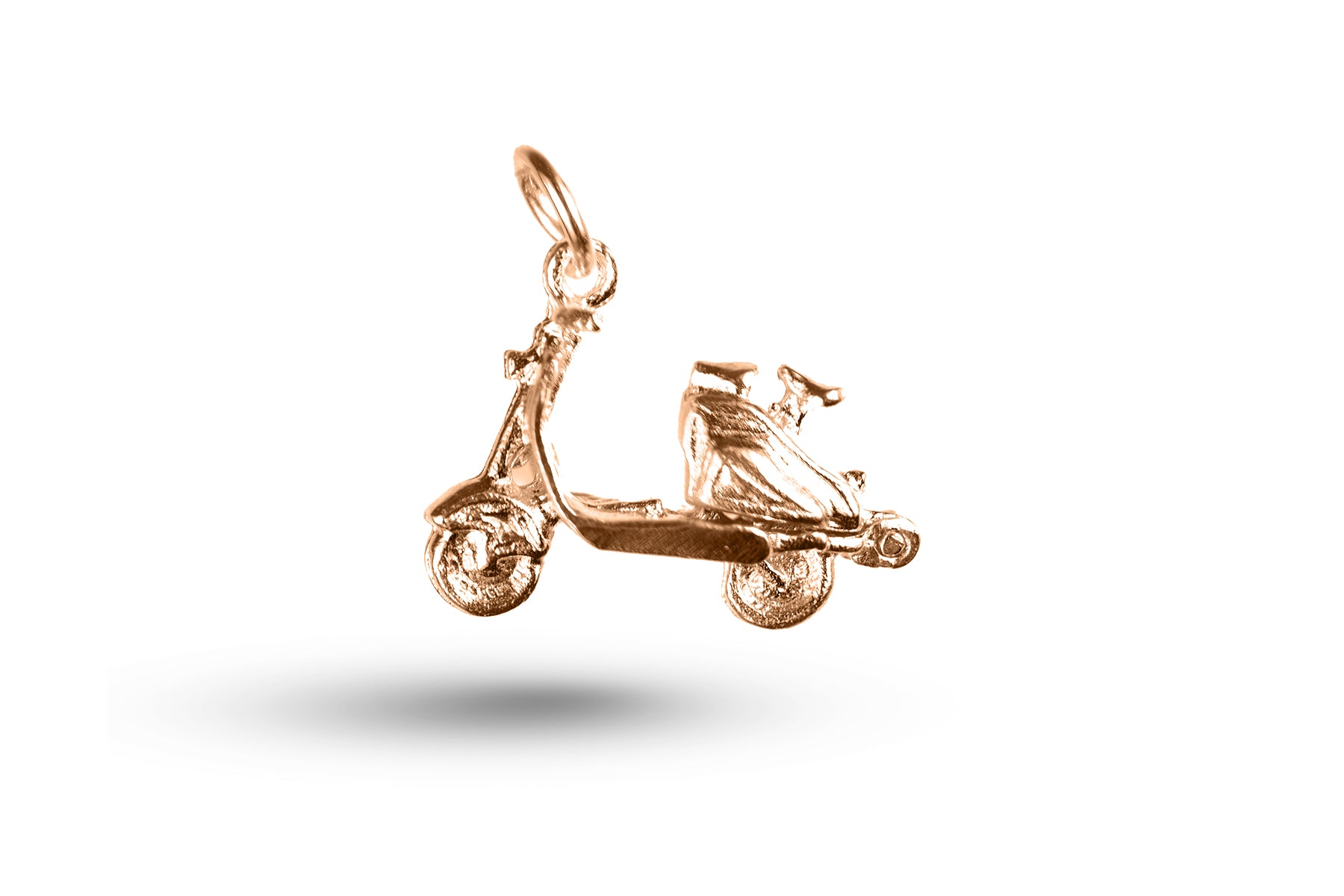 Rose gold Scooter with Lifting Seat charm.