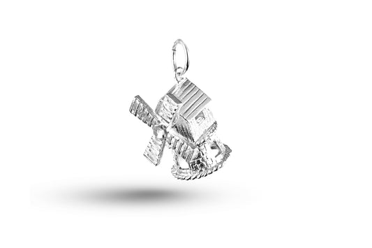 White gold Windmill charm.