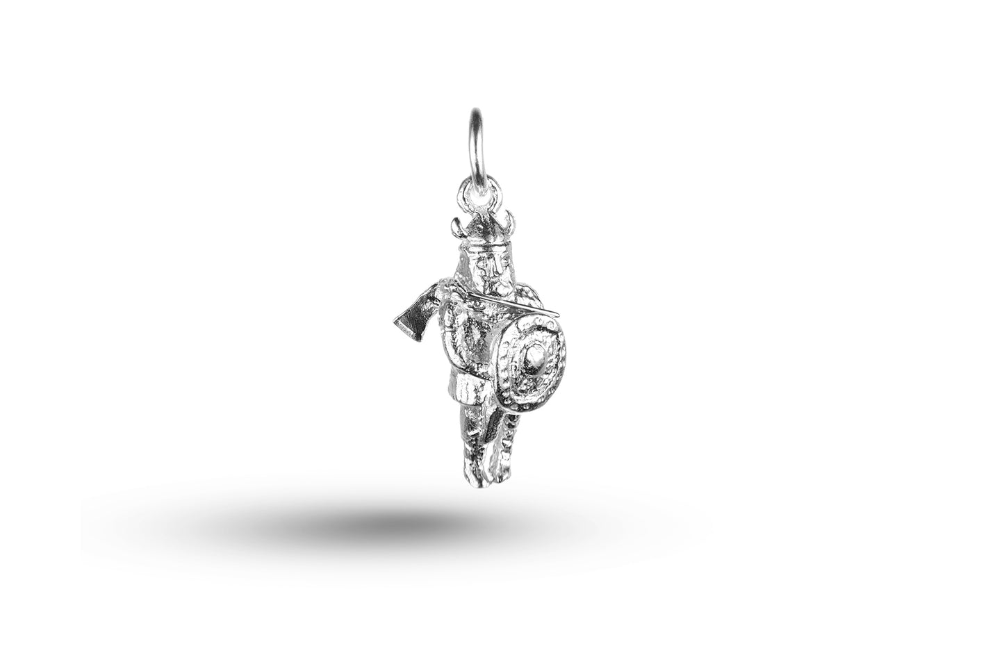 White gold Viking charm.