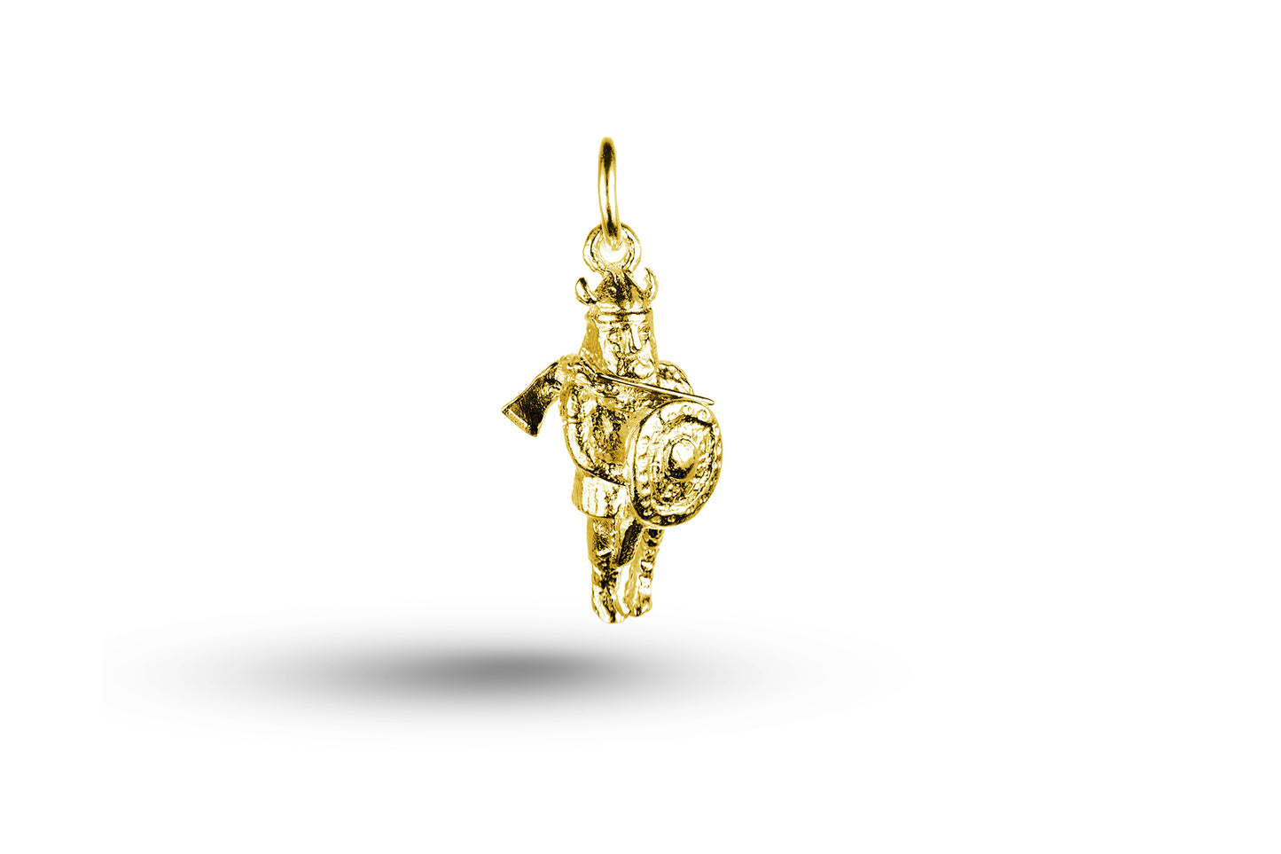 Yellow gold Viking charm.