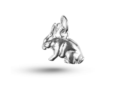 White gold Sitting Rabbit charm.