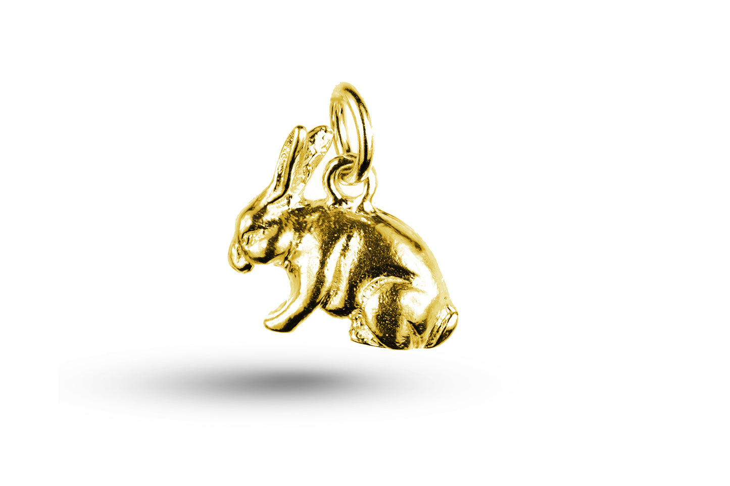 Yellow gold Sitting Rabbit charm.