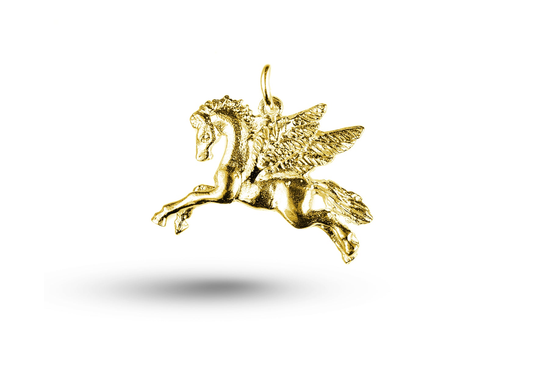 Yellow gold Pegasus charm.