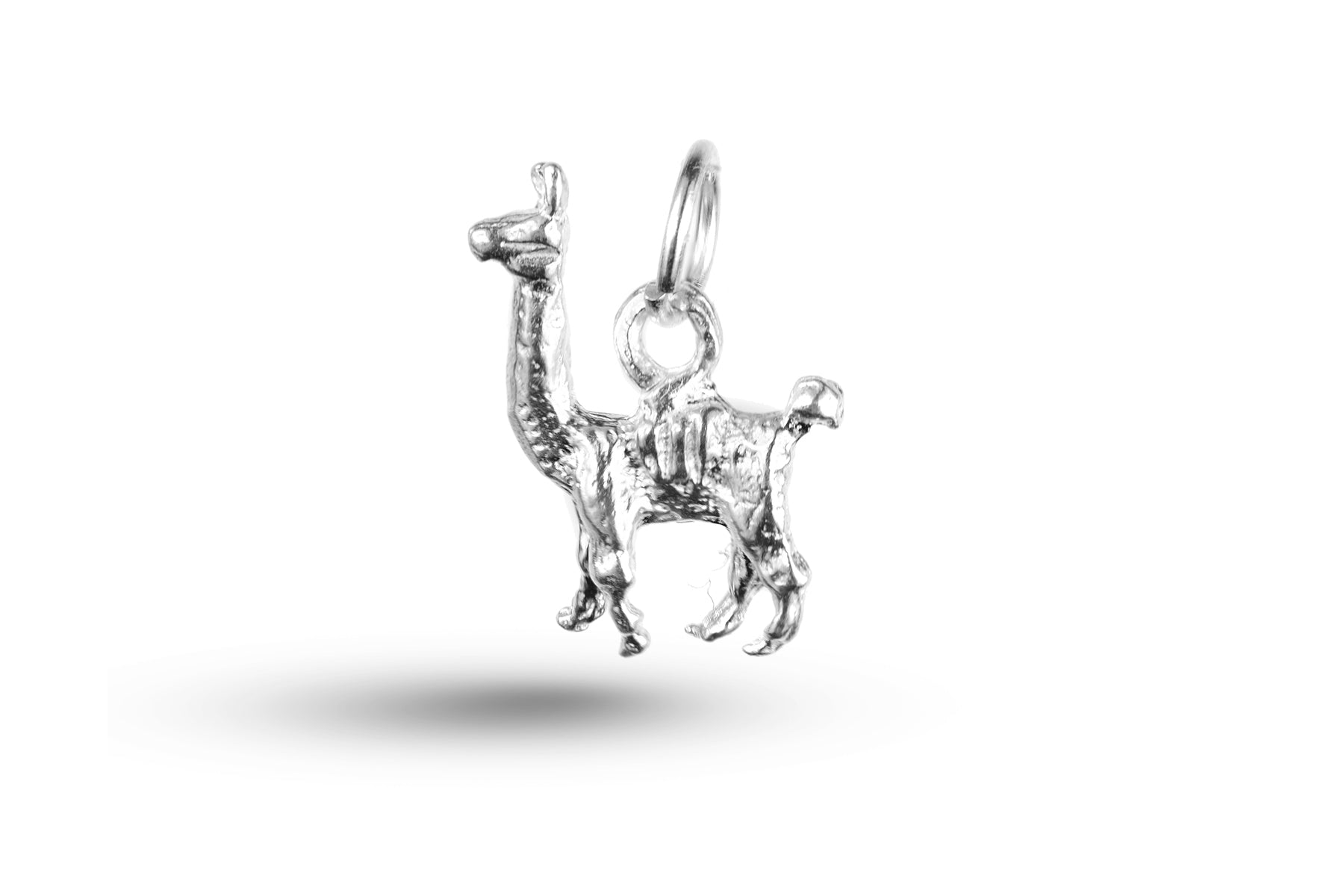 White gold Llama charm.