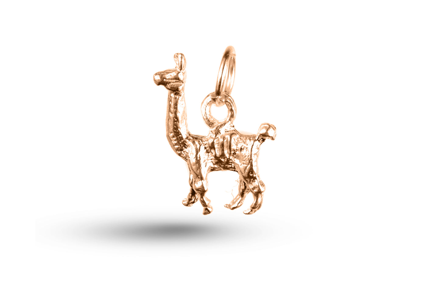 Rose gold Llama charm.