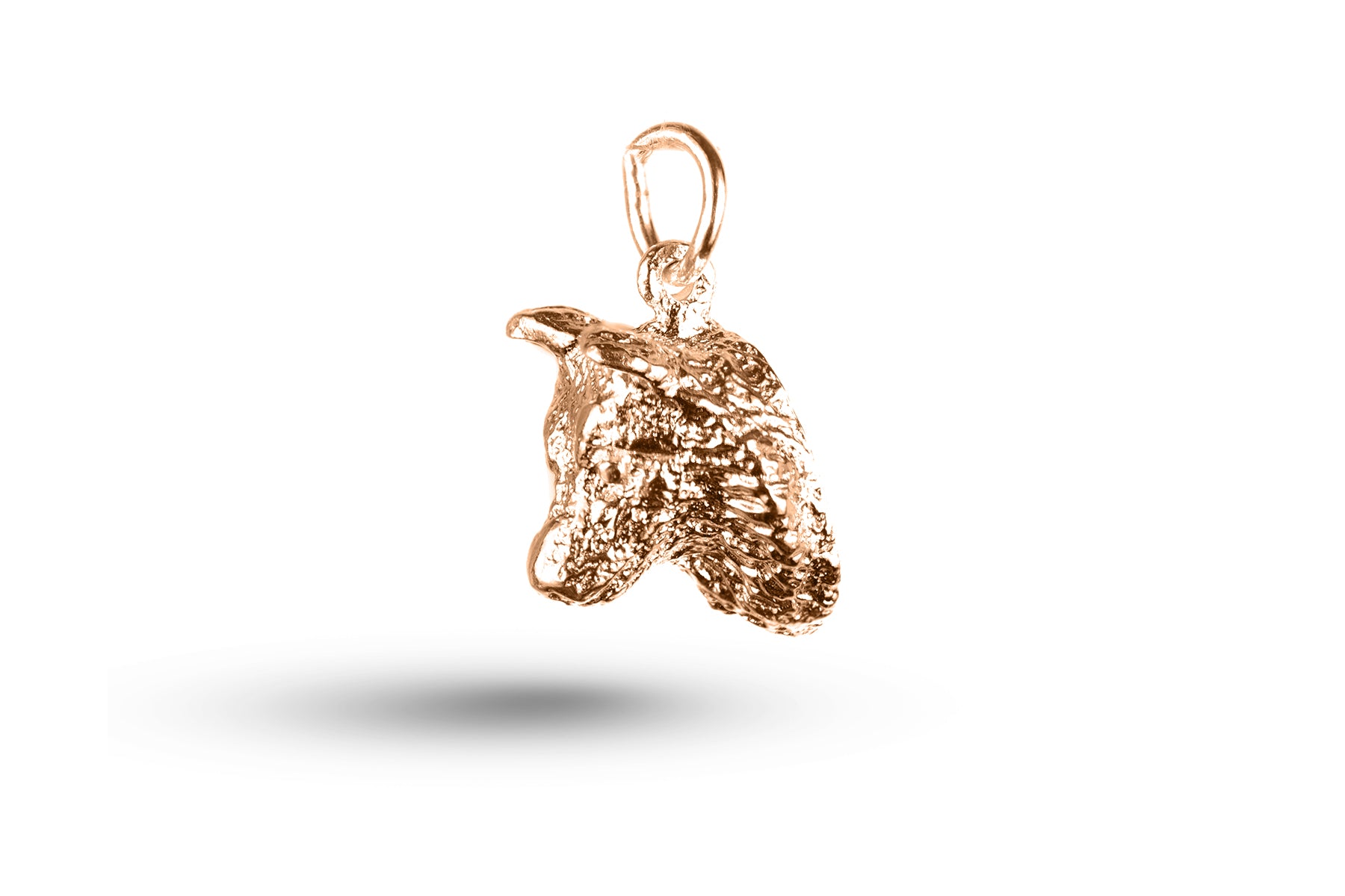 Rose gold Wolf charm.