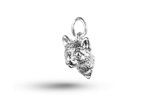 Luxury white gold Cat Head charm.