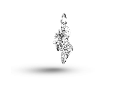 Luxury white gold Chicken Head charm.