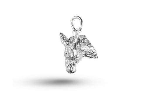 White gold Donkey Head charm.
