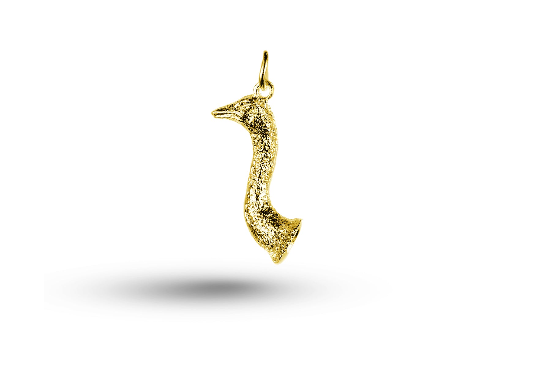 Yellow gold Ostrich charm.