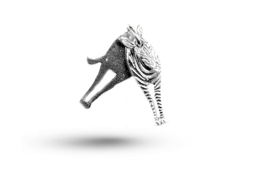 White gold Movable Zebra charm.
