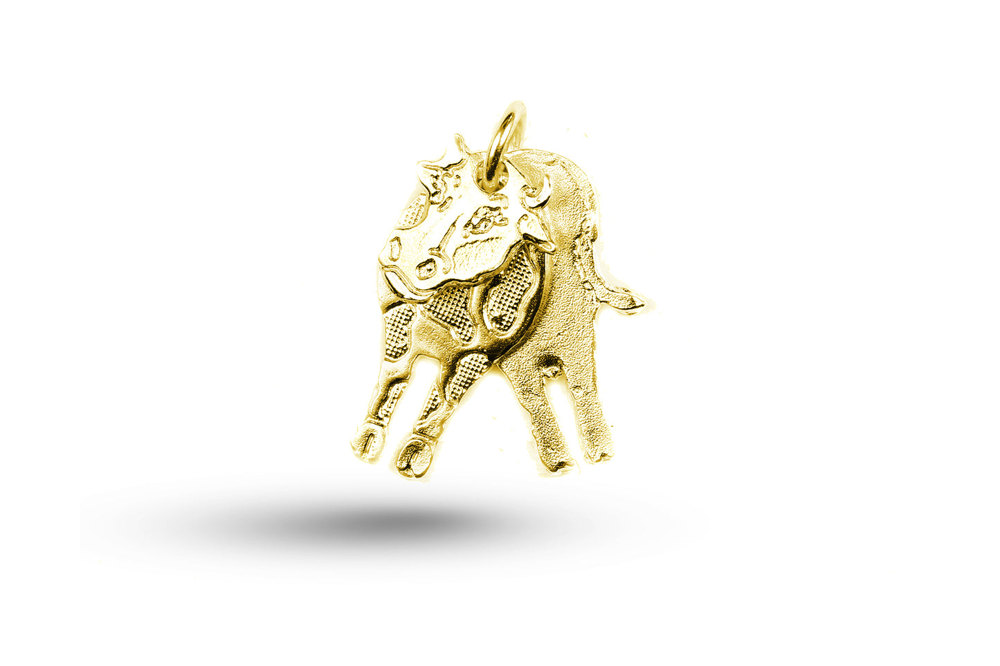 Yellow gold Movable Cow charm.