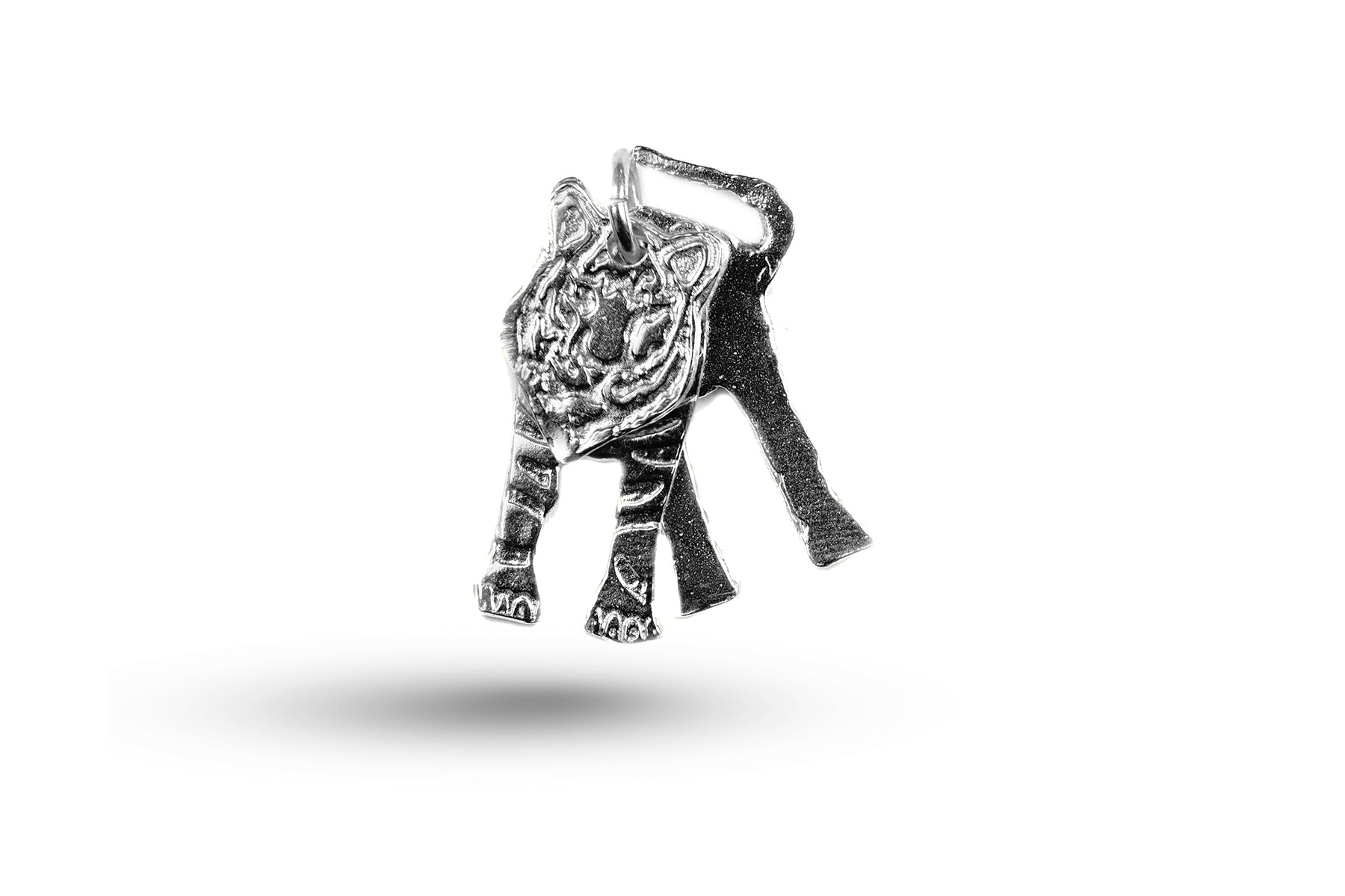 White gold Movable Tiger charm.