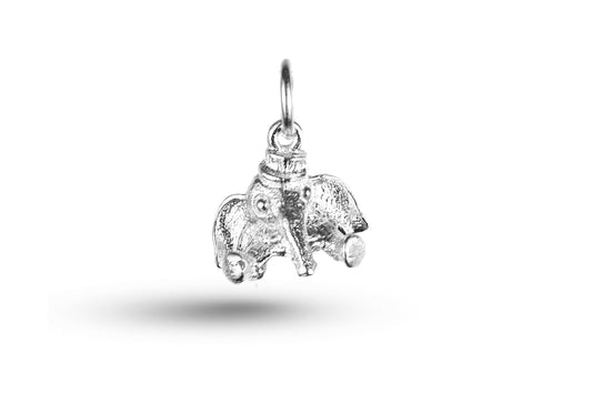 Luxury white gold baby elephant and dummy charm.